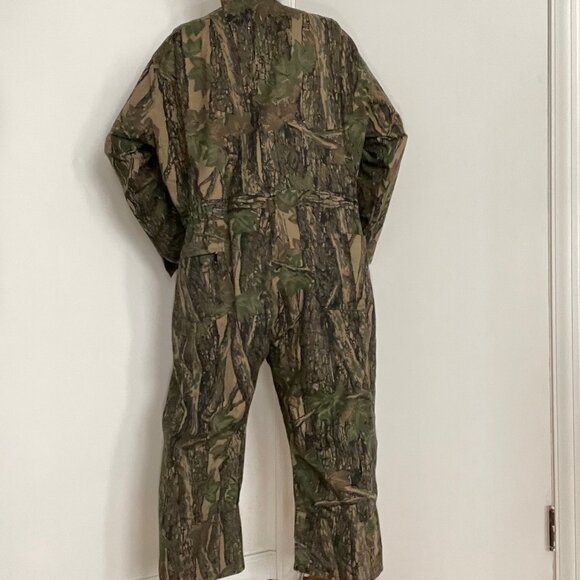 vtg Gunflint By Berce Mens 2XL Reg Rebark Camo Hunting Coveralls Unlined - Picture 3 of 8